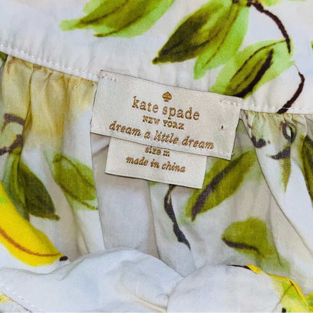 KATE SPADE Nightie Lemons Chemise sz M - Picture 4 of 8